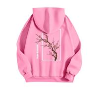 Splrit-MAN 224 Women Zip Up Hoodie Pct-Off 5-7 White Hoodies For Sweatshirt Girls 13-14 Years Pink Palm Puff (Pink, L)