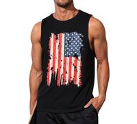 Splrit-MAN Mens Clothes T Shirts V Neck for Men UK Summer Compression Tank Top Gym Vests Tops England Shirt (Vermilion, L