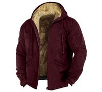 Splrit-MAN Mens Jackets Winter Coats For Men Waterproof Work Jacket Graphic Print Fleece Lined Teddy Bear Hoodies Full Zip Up Combat With Pockets Thick Thermo Military (Red, 4Xl)
