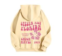 Splrit-MAN Sun Protection Hoodie Pink Palm Puff Jumper Blanket (Yellow, M)