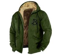 Splrit-MAN Varsity Jacket Windbreaker Camping Running Mens Patterned Print Fleece Lining Winter Jackets Full Zip Up Combat With Pockets Thick Thermo Military (Army Green, 6Xl)