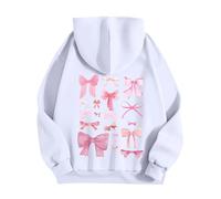 Splrit-MAN Women Hoodie Womens White Brand Blanket Hoodies For Uk Pink Palm Puff (White, S)