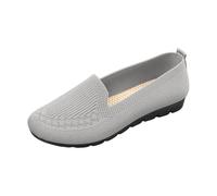 Splrit-MAN Women's Orthopedic Loafers Slip On Walking Shoes - Breathable Knit Mesh & Non-Slip Soft Sole, Lightweight Arch Support Comfort Flats for Work Travel Casual Mesh Walking Shoes(Gray, 5.5)