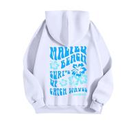 Splrit-MAN Zipped Hoodies For Men Uk Placed By Me Oversized Jumper Women Cute Hoodie Plus Size 24-32 Pink Palm Puff (White, S)