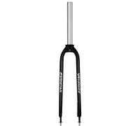 splumzer 1-1/8" 26/27.5/29" Aluminum Alloy Rigid Disc Brake MTB Fork, 28.6mm Threadless Straight Tube Superlight Mountain Bike Front Forks (29 inches, Black)