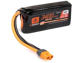 SPM 11.1V 3400mAh 3S 50C Smart G2 Trail Pro LiPo Battery: IC3 O-SPMX-1047