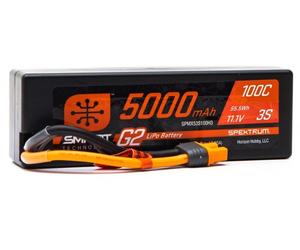SPM 11.1V 5000mAh 3S 100C Smart G2 Hardcase LiPo Battery: IC3 O-SPMX53S100H3