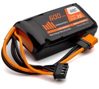 Spektrum 11.1V 600mAh 3S 50C LiPo Battery: IC2 SPMX6003SIC2