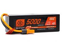 SPM 14.8V 5000mAh 4S 100C Smart G2 Hardcase LiPo Battery: IC5 O-SPMX54S100H5