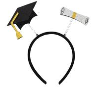 SPMatrix Graduation Cap Headband Grad Hat Headband Funny Graduation Accessories for Graduates Students Women Grad Party Supplies Decorations
