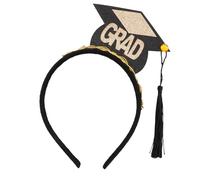 SPMatrix Graduation Cap Headband with Black Tassel Grad Headband Graduation Accessories for Graduates Students Women Grad Party Supplies Decorations