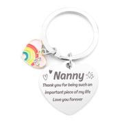 SPMatrix Mothers Day Gifts, Nanny Mothers Day Gifts, Nanny Gifts, Gifts for Nanny, Nanny Gifts from Grandchildren, Mothers Day Gifts for Nanny, Nanny Keyring, Presents for Nanny, Grandma Gifts