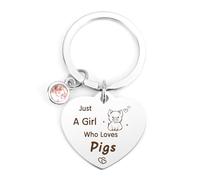 SPMatrix Pig Gifts, Pig Gifts for Women, Pig Gifts for Pig Lovers, Gifts for Animal Love, Birthday Gifts for Women Girls, Pig Keyring