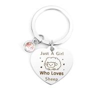 SPMatrix Sheep Gifts, Sheep Gifts for Women Girls, Gifts for Girls Sheep Keyring, Sheep Lovers Gift, Gifts for Women Girls, Birthday Gifts for Sheep Lovers, Just a Girl Who Loves Sheep