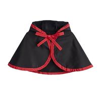 Spo.o.k.y Dev.il Horns & Bowtie Hat Costume Red Black & Orange Mini Doggy Halloween Cape Transformative Outfit Pet Accessories Online Shop (Red, S)