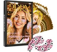 SPODARE PDRN Collagen Eye Masks for Dark Circles and Puffiness, Non-Slip Cooling Under Eye Patches with Niacinamide and Caffeine for Uneven-Looking Tone Eyes, Game Day Sport Pattern, 8 Pairs