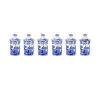 Spode 1389542 Blue Italian Spice Jar, Set of 6