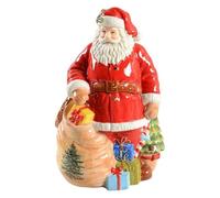 Spode 1634732 Christmas Tree Figural Santa Cookie Jar, Earthenware, Multicolor
