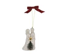 Spode 1667877 Bride and Groom Ornament, Green