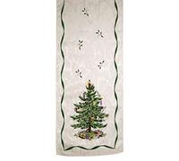 Spode Avanti Linens Christmas Tree Collection Ivory Table Linens, Cotton, 108" x 14" (Set of 1)