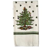 Spode Avanti Linens Fabric Tablecloth, Kitchen Table Accessories, Holiday Home Decor Christmas Tree Collection, 60" x 102"