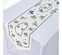 Spode Avanti Linens Portmeirion Botanic Garden Harmony Collection, Cotton, Ivory, 72" Runner