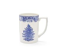 Spode Blue Italian Christmas Mug, 12oz - Elegant Holiday Drinkware with Iconic Christmas Tree Motif, Dishwasher & Microwave Safe Festive Mug for Hot Cocoa, Tea, Coffee Lovers - Ideal for Bar Cart