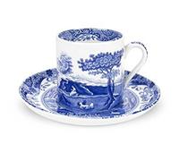Spode - Blue Italian Coffee Cup And Saucer, 9 cl - White
