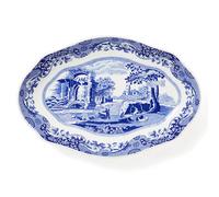 Spode Blue Italian Fluted Oval Dish 23 cm