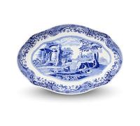 Spode Blue Italian Fluted Oval Dish