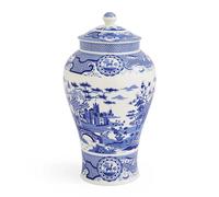 Spode Blue Italian Gothic Castle Vase