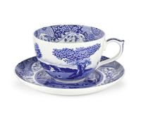 Spode - Blue Italian Jumbo Cup With Saucer, 56 cl - White