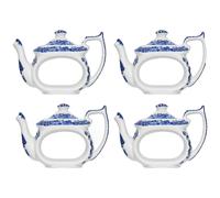 Spode Blue Italian Set of 4 Teapot Napkin Rings