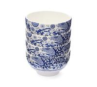 Spode Brocato Set of 4 11cm Bowls,Blue & White