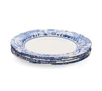 Spode BRO0100 Brocato Set of 4 27cm Dinner Plates, Blue & White