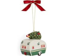 Spode Christmas Tree Camper Van Ornament, Durable Holiday Ornament for Festive Decor & Winter Wonderland Display - Sleek Seasonal Ornaments for Tree, Mantel, Holiday Home Decoration