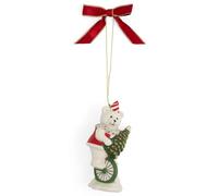 Spode Christmas Tree Carnival Bear Ornament, Long-Lasting Festive Holiday Ornament for Christmas Tree& Seasonal Display - Stylish Decoration for Mantel, Shelves, Home Accents