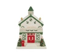 Spode - Christmas Tree Christmas Village Post Office-Measures at 6.5"-LED Light Up Figurine