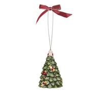 Spode Christmas Tree Figural Tree Bell Ornament, Gold, Dolomite, Hanging Ornament, Christmas Decoration