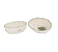 Spode Christmas Tree Fluted Oval Dish, Set of 2