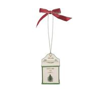 Spode Christmas Tree Letters to Santa Christmas Ornament, Long-Lasting Festive Holiday Ornament for Christmas Tree& Seasonal Display - Stylish Christmas Decoration for Mantel, Shelves, Home Accents