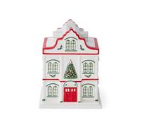Spode Christmas Tree Miniature Village Figural Decoration, LED Lighted Holiday Village Set, Ceramic Holiday Decor - Timeless Dolomite Collectible for Indoor Display (Hotel)