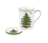 Spode Christmas Tree Mug & Coaster Set