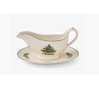 Spode Christmas Tree Sauce Gravy Boat & Stand