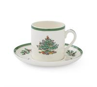 Spode Christmas Tree Set Of 4 Espresso Cups & Saucers
