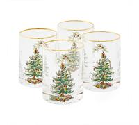 Spode Christmas Tree Set Of 4 Lowball Glasses