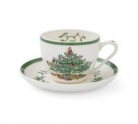 Spode Christmas Tree Set Of 4 Teacups & Saucers