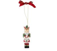 Spode Christmas Tree Tartan Nutcracker Hanging Ornament