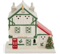 Spode Christmas Tree Village Public House LED Figurine | Christmas Decorations | 5.5 Inch Christmas Light Up Figurine | Christmas Décor | Made of Dolomite
