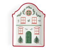 Spode Christmas Tree Village Red Dolomite 18.4cm x 13.9cm Tidbit Tray